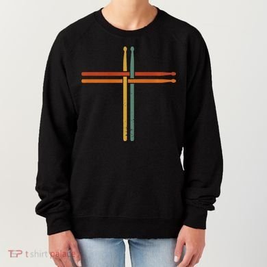 Drumming Percussion Jesus Christian Drummer Drum Stick Women's Sweatshirt