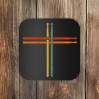 Drumming Percussion Jesus Christian Drummer Drum Stick Coaster thumb 0