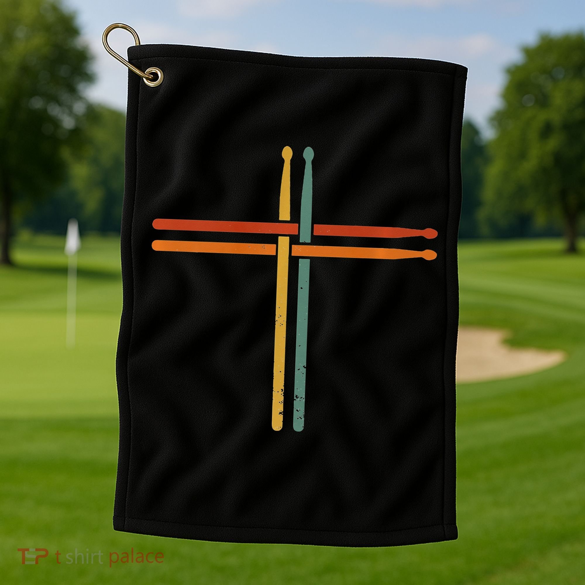 Drumming Percussion Jesus Christian Drummer Drum Stick Golf Towel