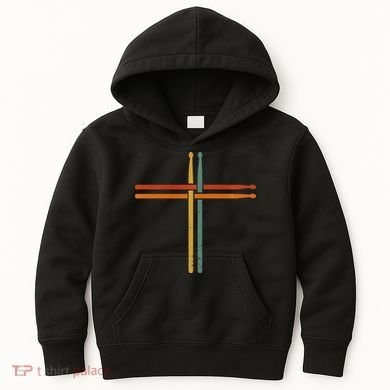 Drumming Percussion Jesus Christian Drummer Drum Stick Kids Hoodie