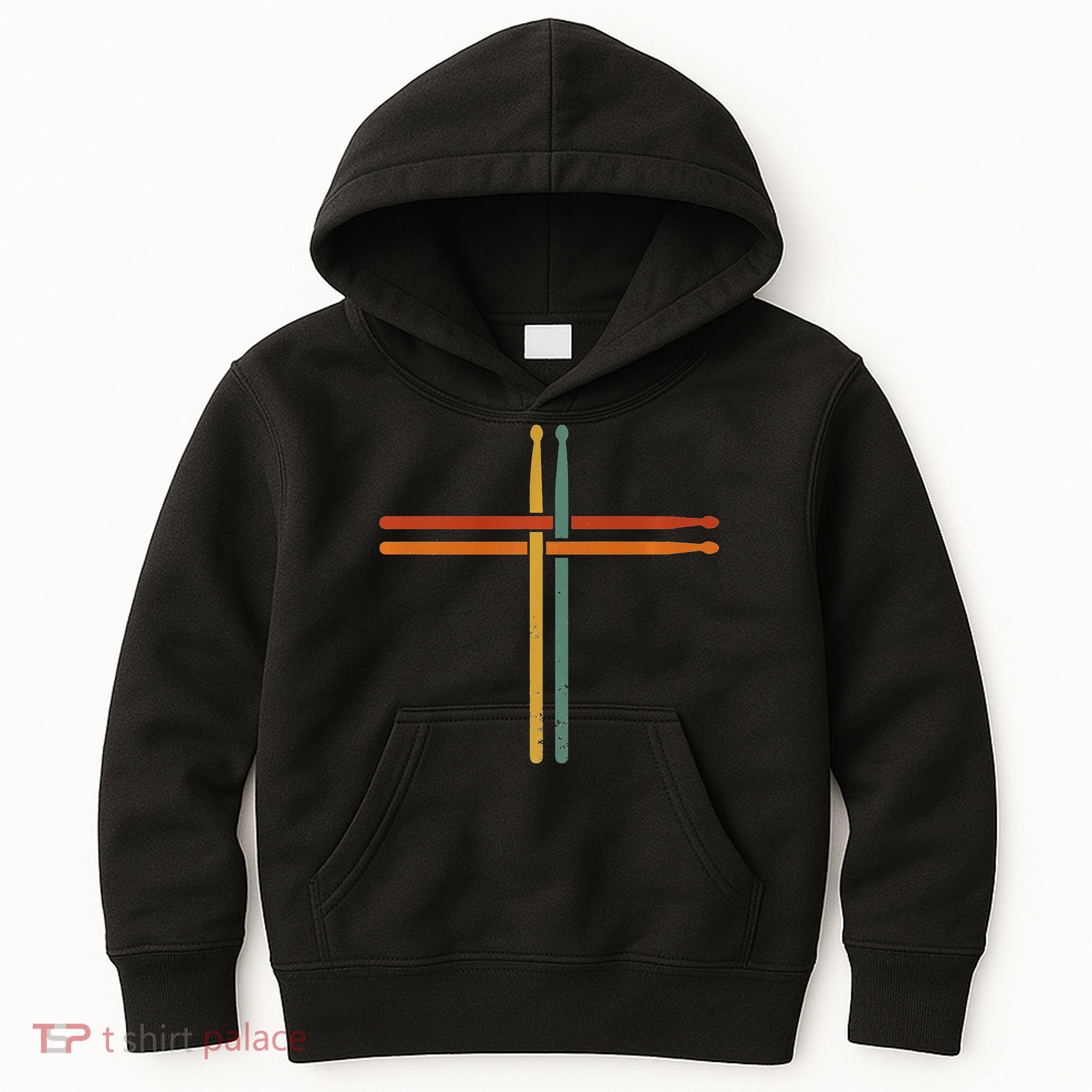 Drumming Percussion Jesus Christian Drummer Drum Stick Kids Hoodie