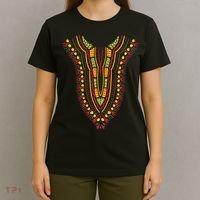 Dashiki Print Kente Ethnic African Pride T-Shirt thumb 4