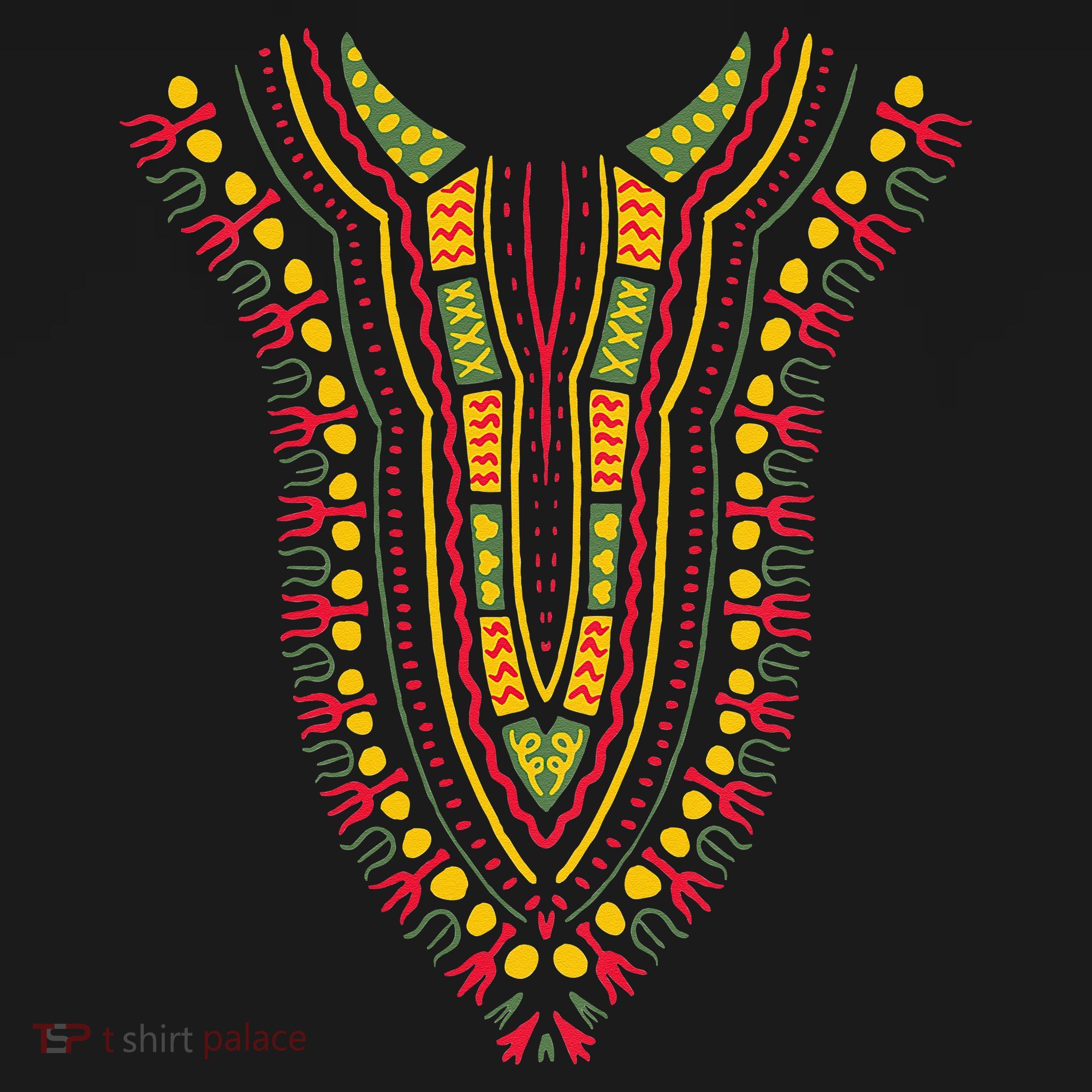 Dashiki Print Kente Ethnic African Pride Button