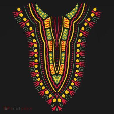 Dashiki Print Kente Ethnic African Pride Tie-Dye Long Sleeve Shirt