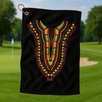 Dashiki Print Kente Ethnic African Pride Golf Towel thumb 1