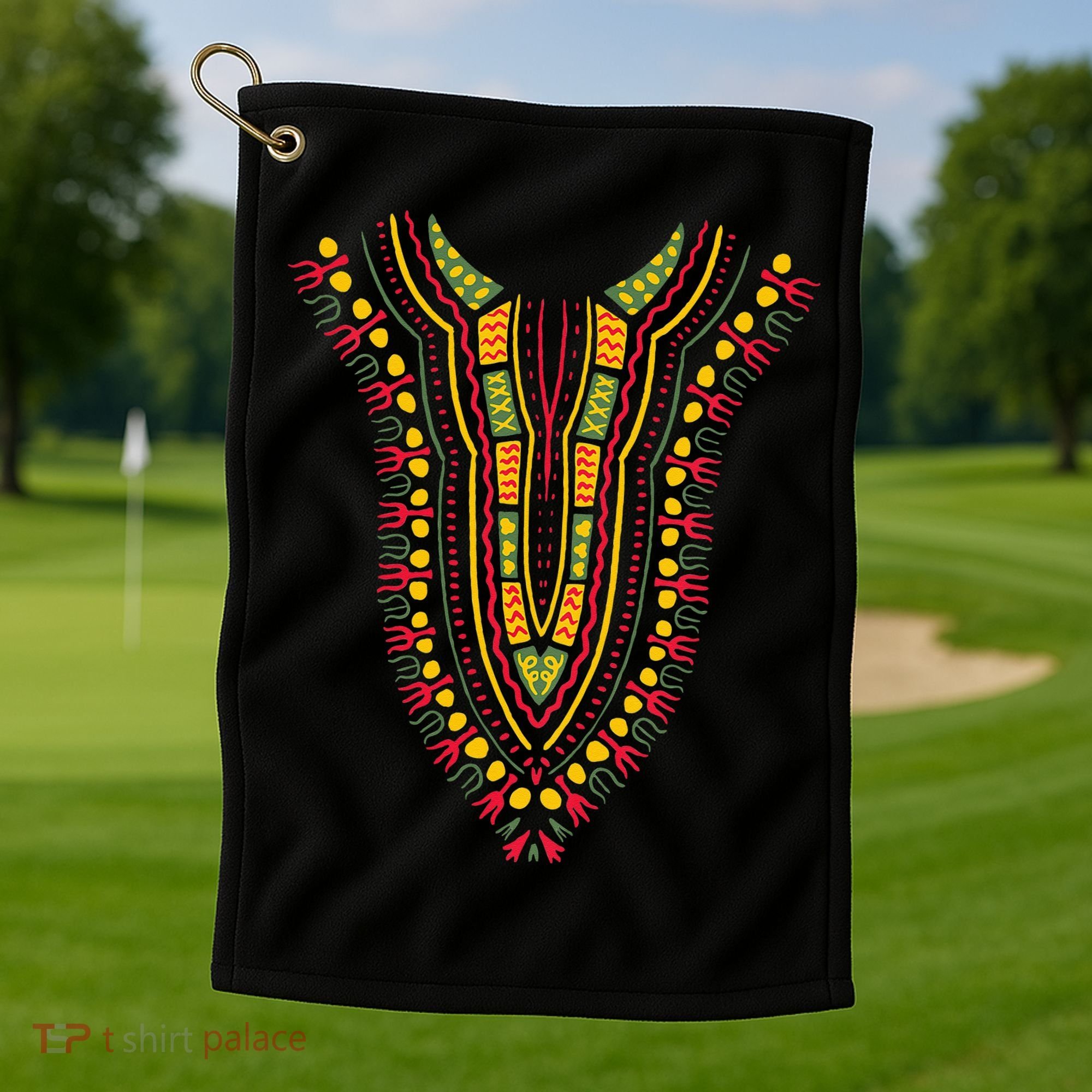 Dashiki Print Kente Ethnic African Pride Golf Towel