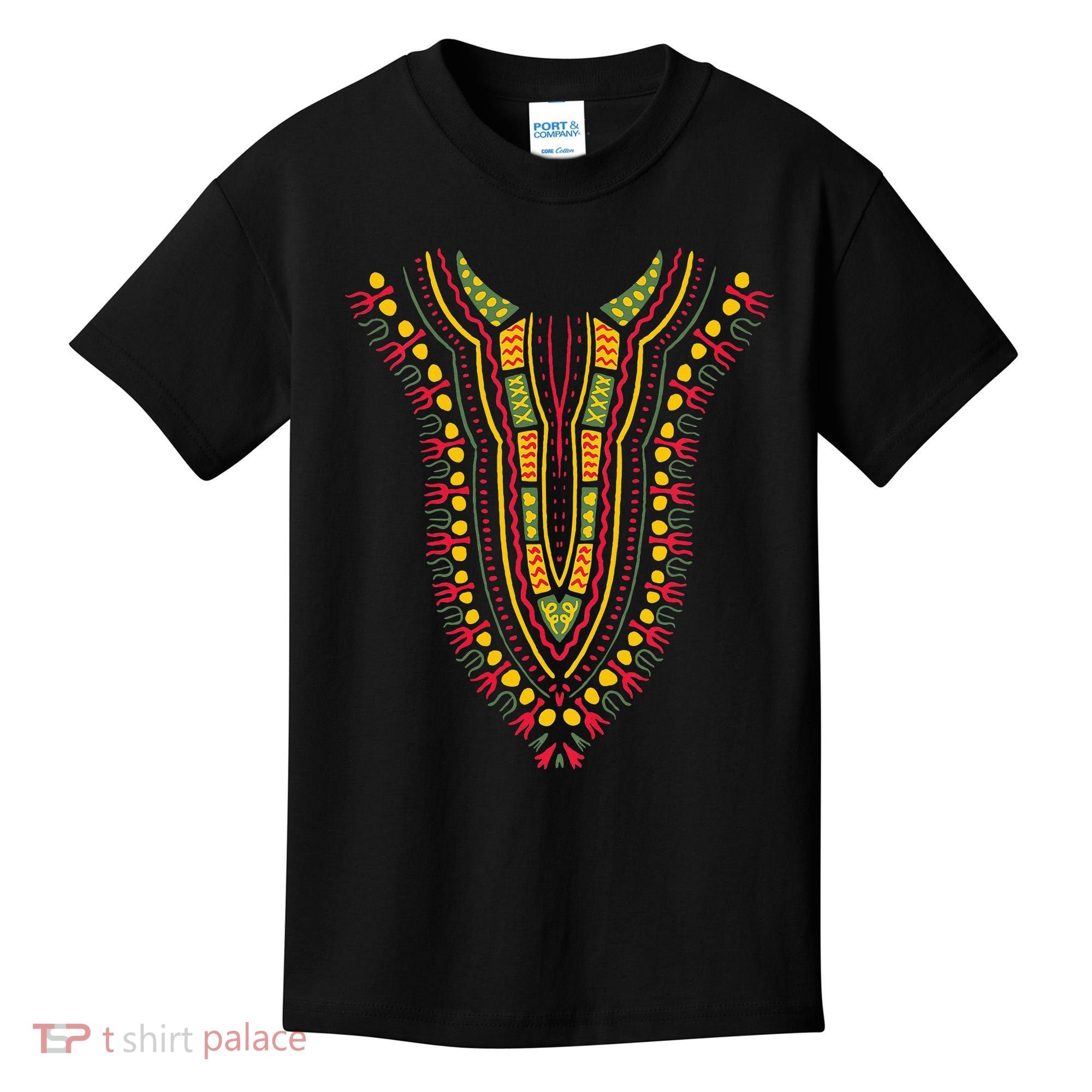 Dashiki Print Kente Ethnic African Pride Kids T-Shirt