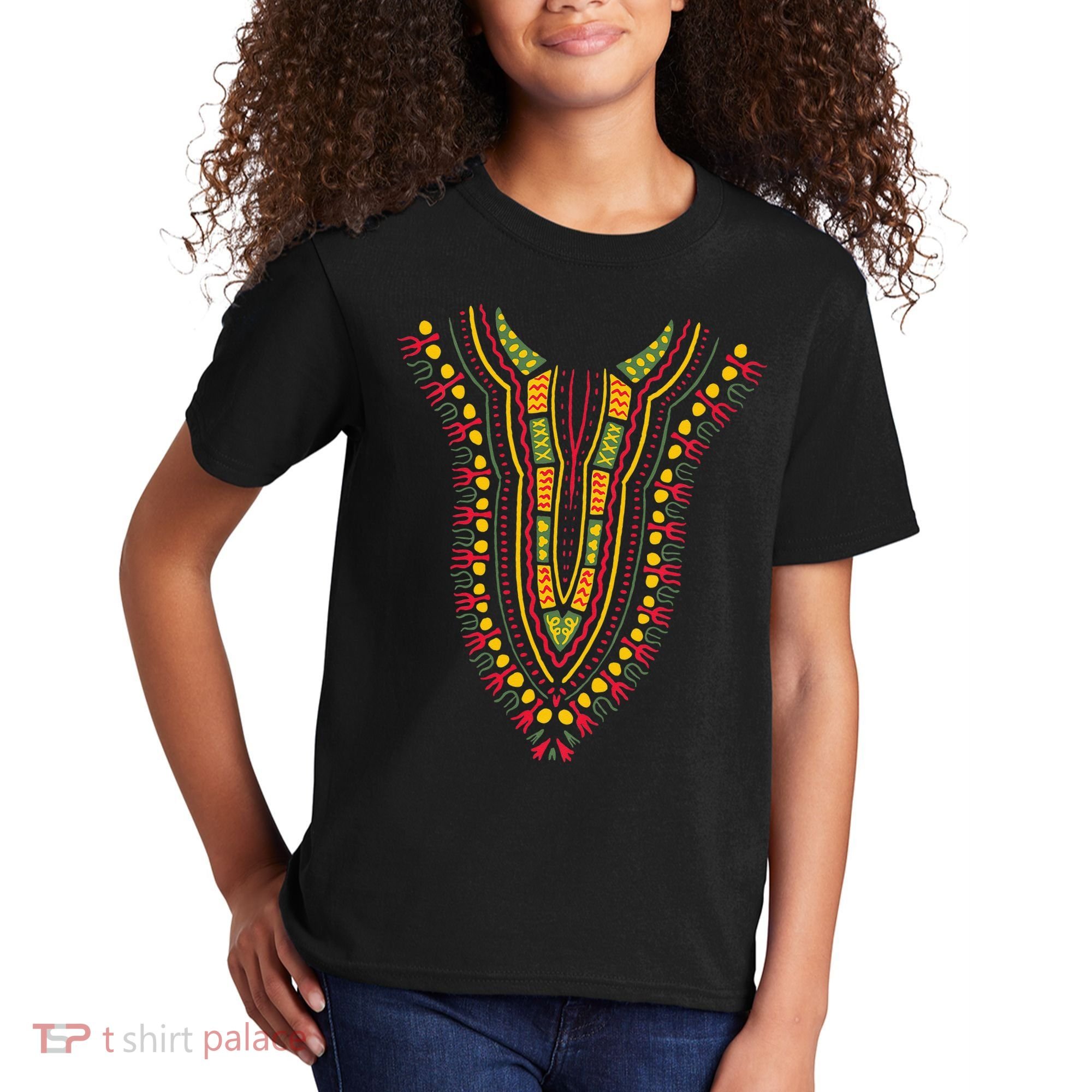 Dashiki Print Kente Ethnic African Pride Kids T-Shirt
