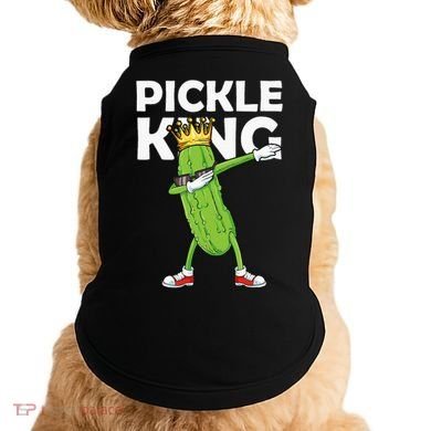Dabbing Pickle King Cucumber Dab Funny Veggie Vegetarian Doggie Tank