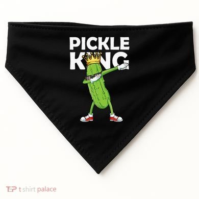 Dabbing Pickle King Cucumber Dab Funny Veggie Vegetarian USA-Made Doggie Bandana