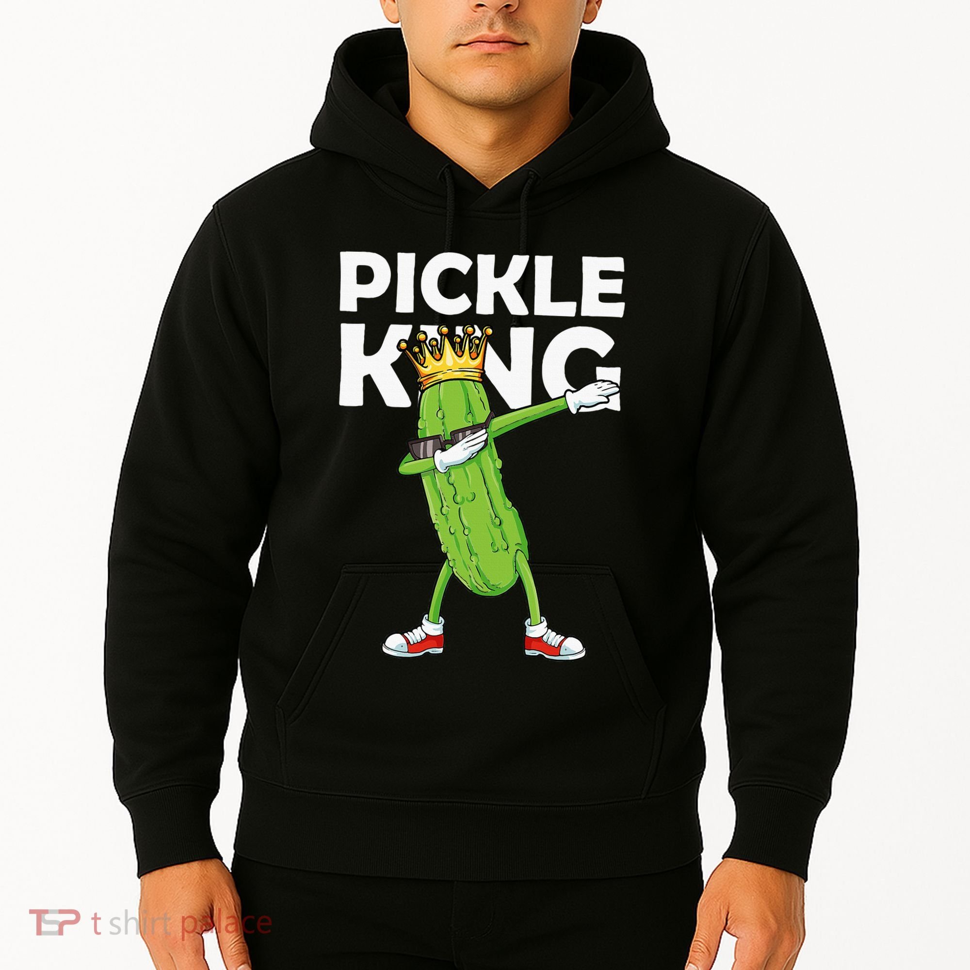 Dabbing Pickle King Cucumber Dab Funny Veggie Vegetarian Hoodie