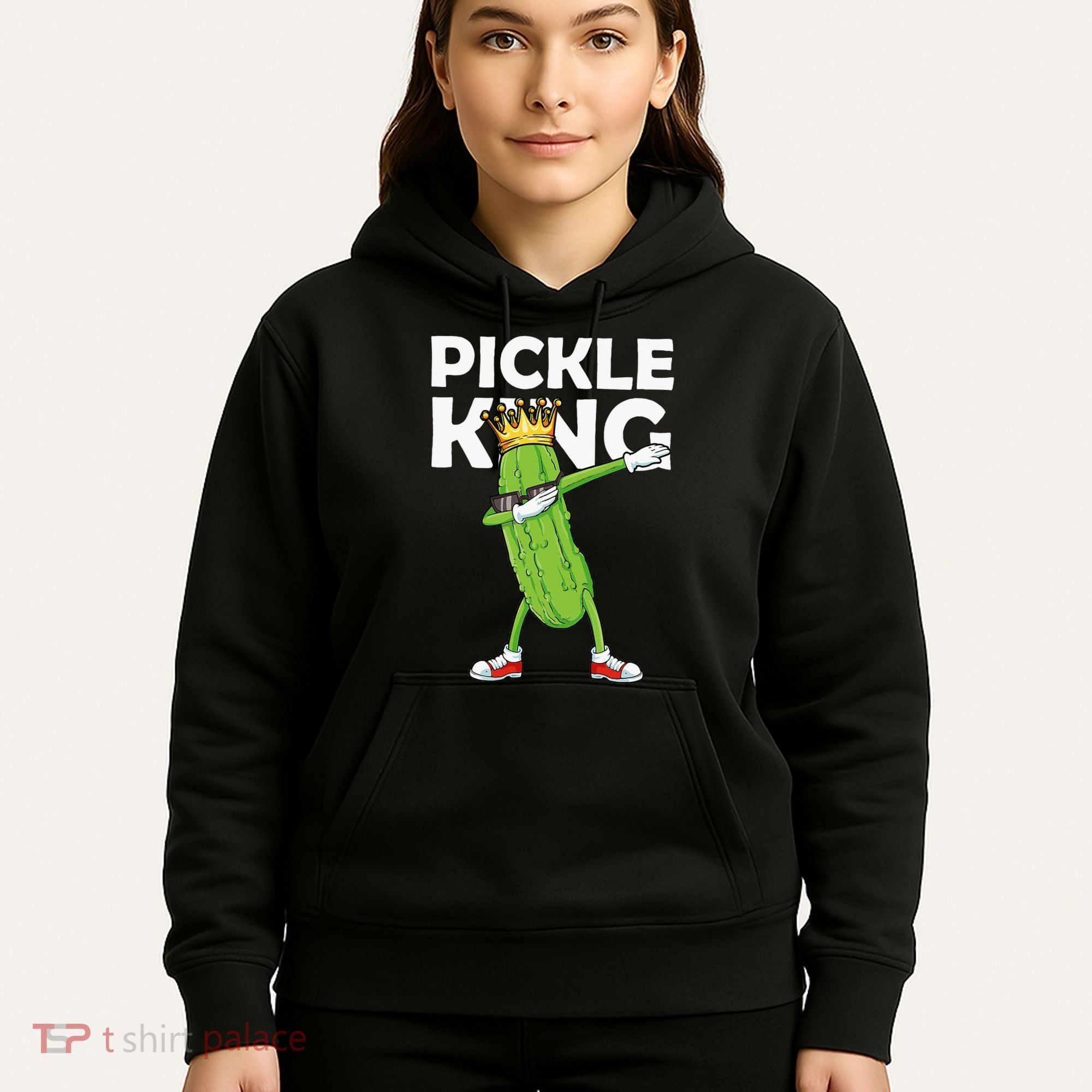 Dabbing Pickle King Cucumber Dab Funny Veggie Vegetarian Hoodie