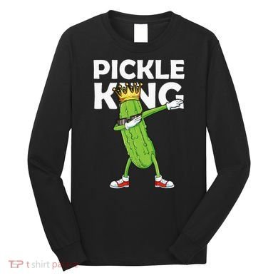 Dabbing Pickle King Cucumber Dab Funny Veggie Vegetarian Long Sleeve Shirt