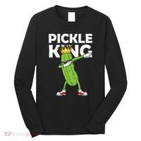 Dabbing Pickle King Cucumber Dab Funny Veggie Vegetarian Long Sleeve Shirt thumb 0