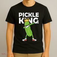 Dabbing Pickle King Cucumber Dab Funny Veggie Vegetarian T-Shirt thumb 3