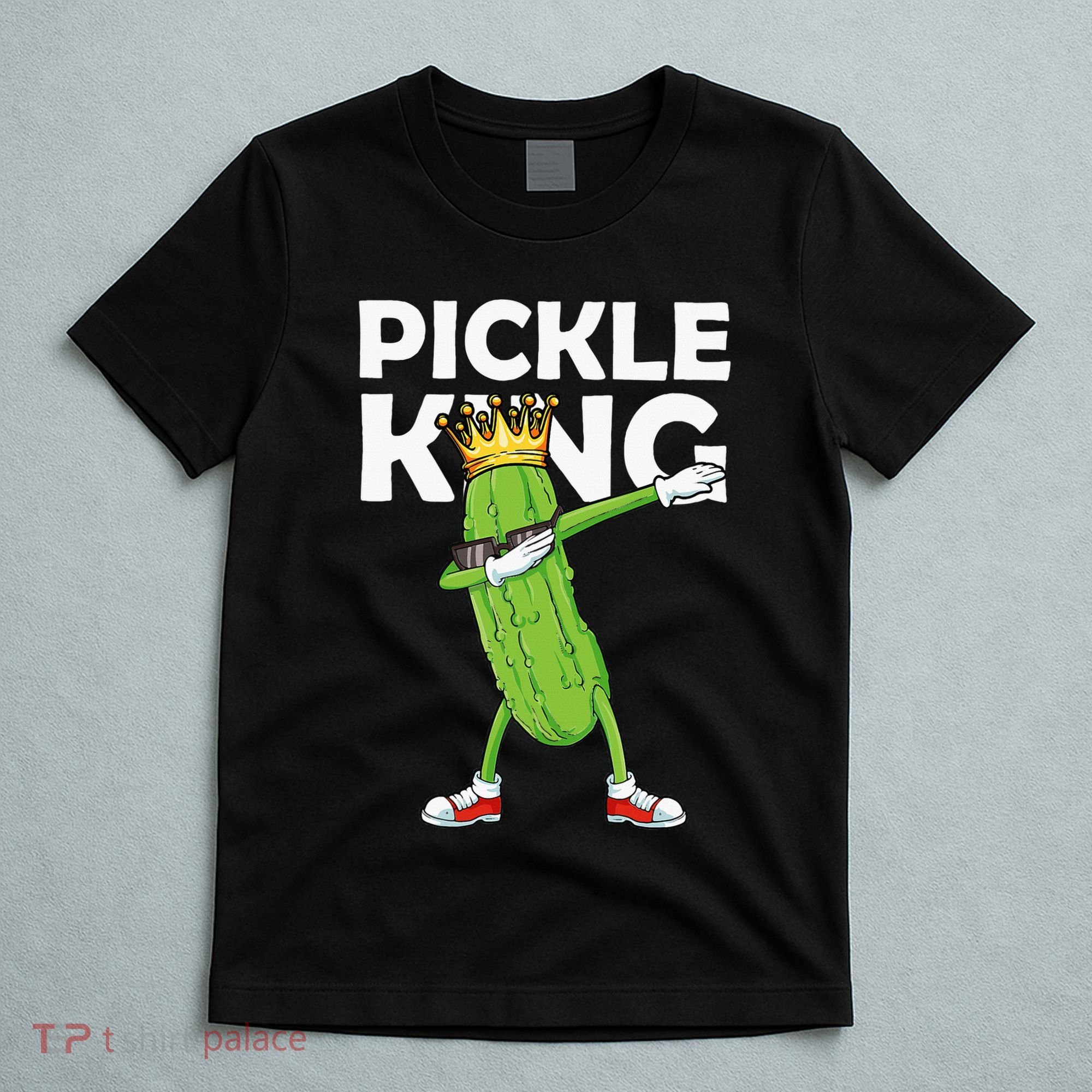 Dabbing Pickle King Cucumber Dab Funny Veggie Vegetarian T-Shirt