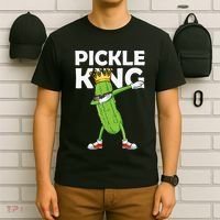 Dabbing Pickle King Cucumber Dab Funny Veggie Vegetarian T-Shirt thumb 6