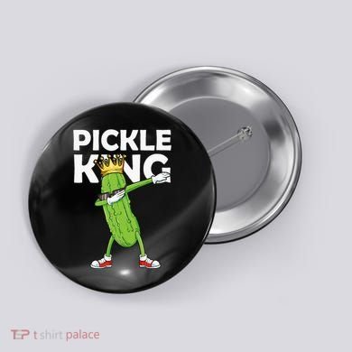 Dabbing Pickle King Cucumber Dab Funny Veggie Vegetarian Button