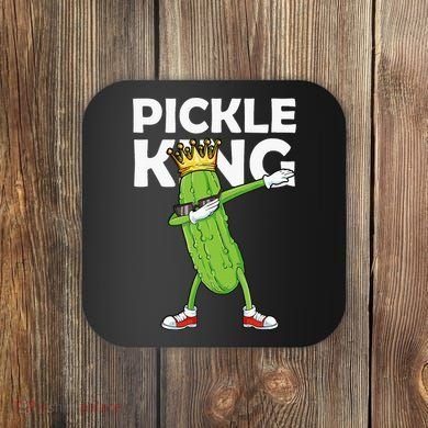 Dabbing Pickle King Cucumber Dab Funny Veggie Vegetarian Coaster