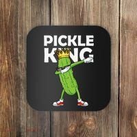 Dabbing Pickle King Cucumber Dab Funny Veggie Vegetarian Coaster thumb 0