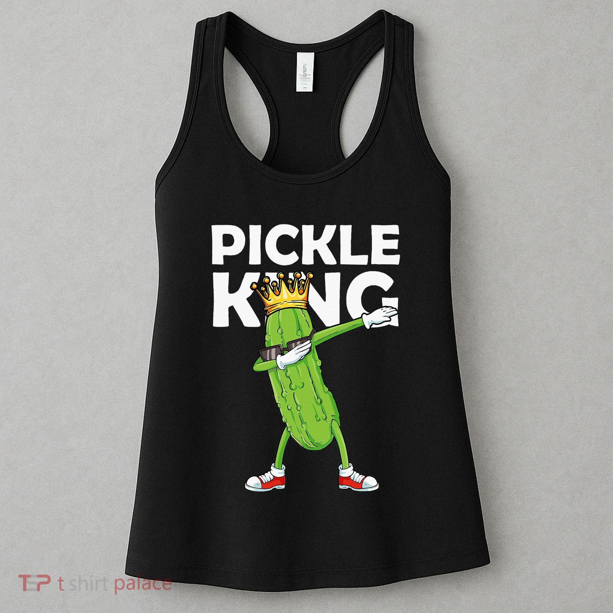Dabbing Pickle King Cucumber Dab Funny Veggie Vegetarian Women's Tank Top