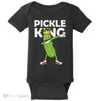 Dabbing Pickle King Cucumber Dab Funny Veggie Vegetarian Baby Bodysuit thumb 0
