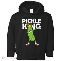 Dabbing Pickle King Cucumber Dab Funny Veggie Vegetarian Toddler Hoodie thumb 0