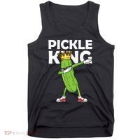 Dabbing Pickle King Cucumber Dab Funny Veggie Vegetarian Tank Top thumb 0