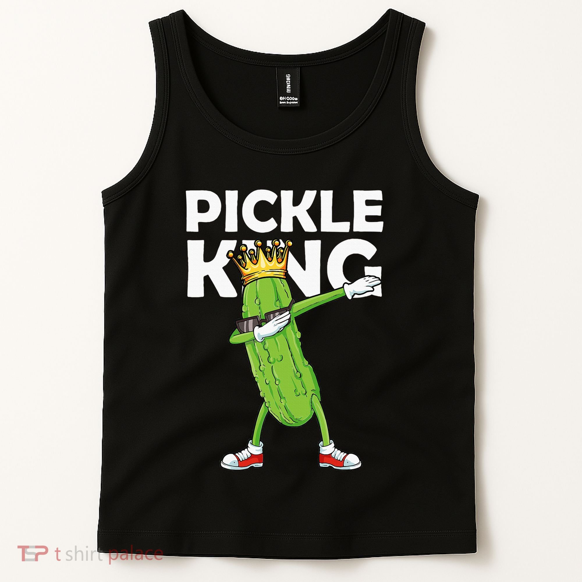 Dabbing Pickle King Cucumber Dab Funny Veggie Vegetarian Tank Top