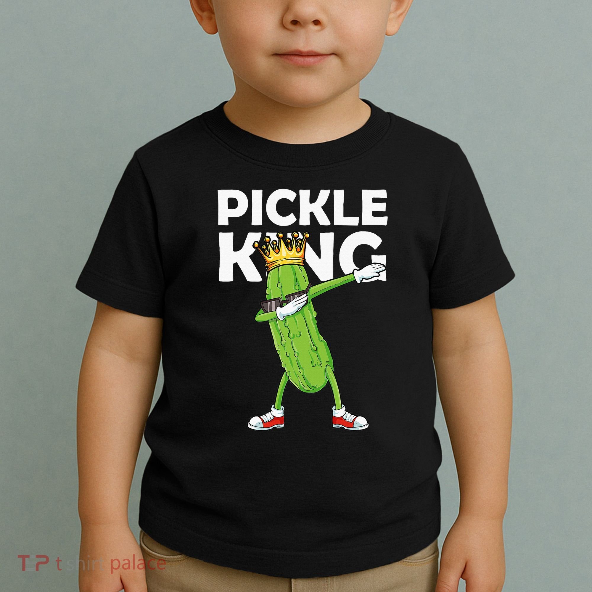 Dabbing Pickle King Cucumber Dab Funny Veggie Vegetarian Toddler T-Shirt