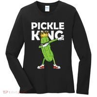 Dabbing Pickle King Cucumber Dab Funny Veggie Vegetarian Women's Long Sleeve Shirt thumb 0