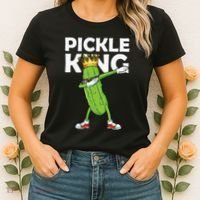 Dabbing Pickle King Cucumber Dab Funny Veggie Vegetarian Women's T-Shirt thumb 2