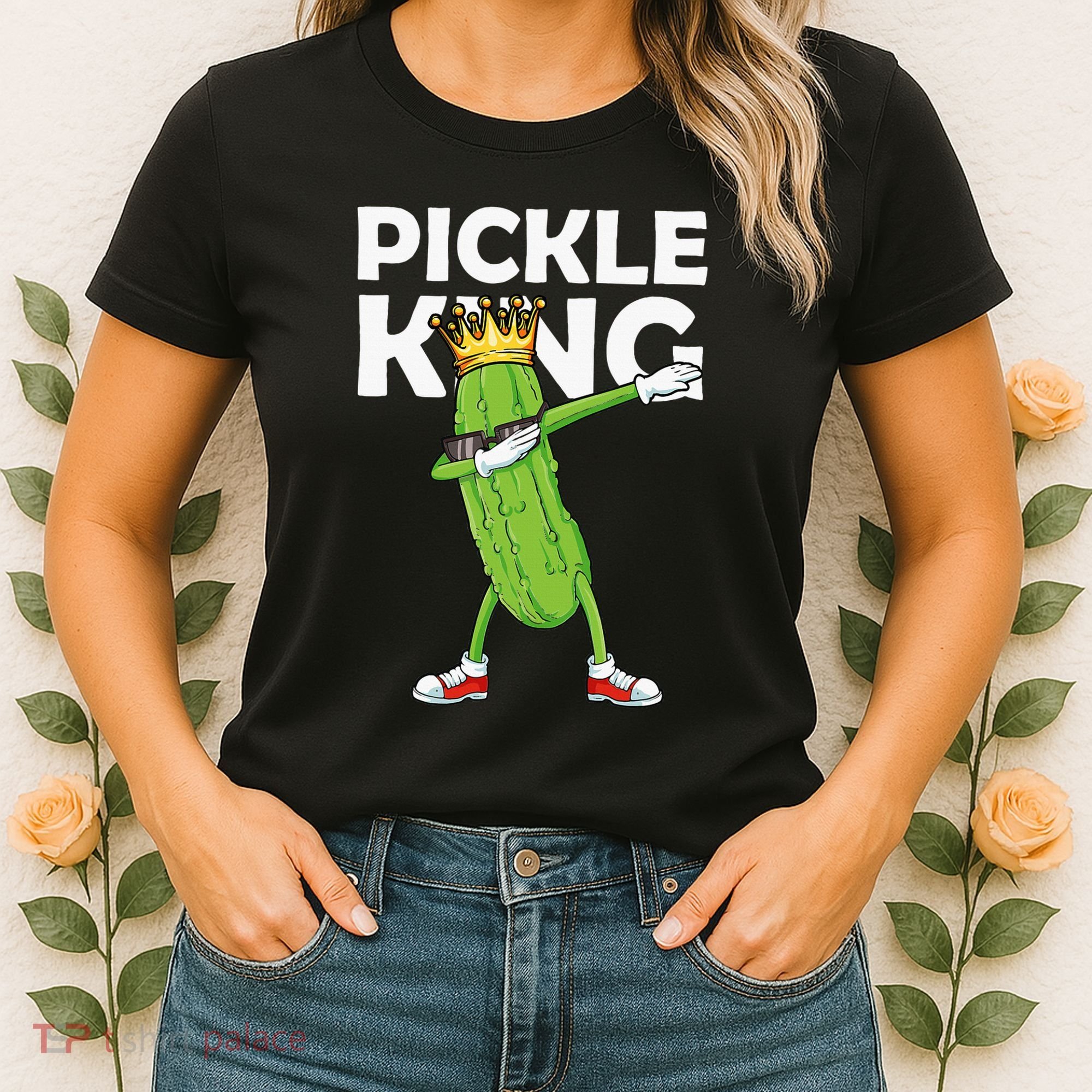 Dabbing Pickle King Cucumber Dab Funny Veggie Vegetarian Women's T-Shirt