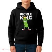 Dabbing Pickle King Cucumber Dab Funny Veggie Vegetarian Kids Hoodie thumb 4