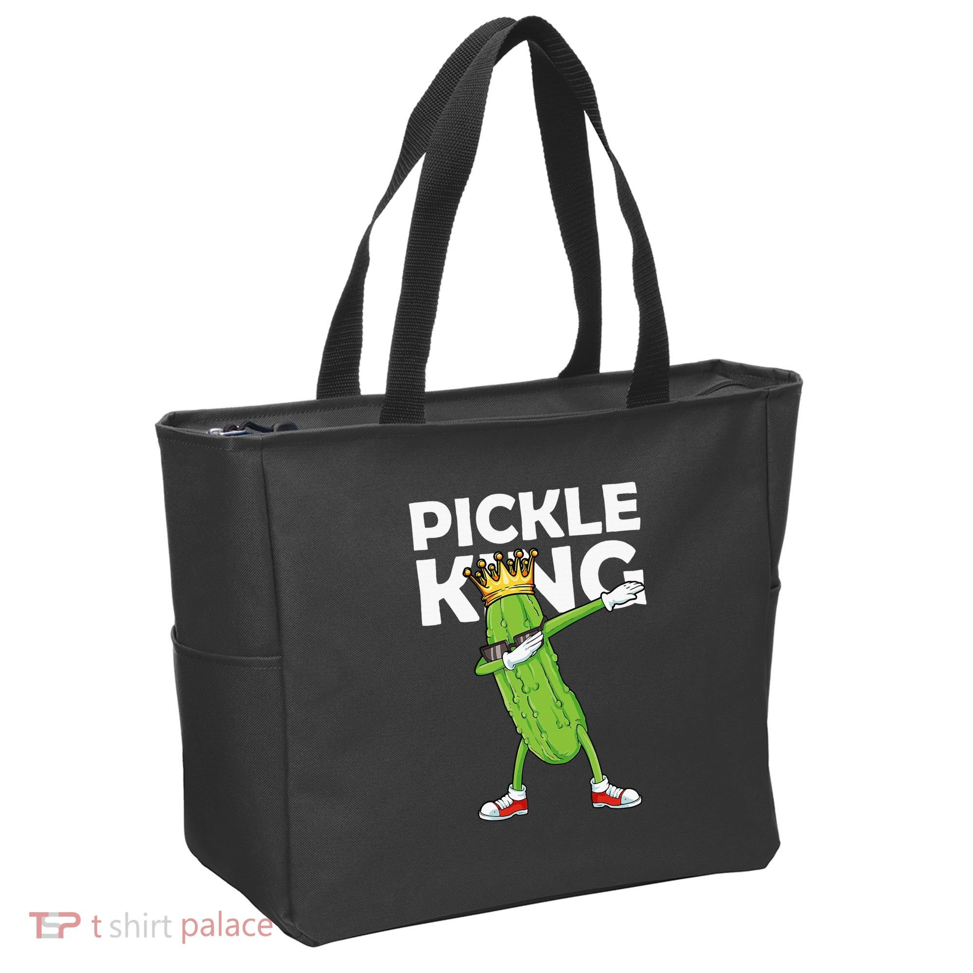 Dabbing Pickle King Cucumber Dab Funny Veggie Vegetarian Tote Bag