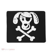 Dog Pirate Lazy Halloween Costume Puppy Skull Crossbones Mousepad thumb 0