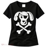 Dog Pirate Lazy Halloween Costume Puppy Skull Crossbones Women's T-Shirt thumb 0