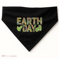 Decorative Pattern Letters Earth Day USA-Made Doggie Bandana thumb 0