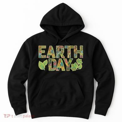 Decorative Pattern Letters Earth Day Hoodie