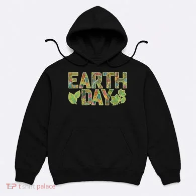 Decorative Pattern Letters Earth Day Hoodie