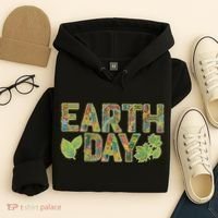 Decorative Pattern Letters Earth Day Hoodie thumb 4