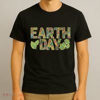 Decorative Pattern Letters Earth Day T-Shirt thumb 3