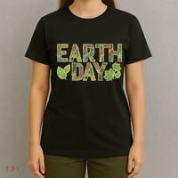 Decorative Pattern Letters Earth Day T-Shirt thumb 4