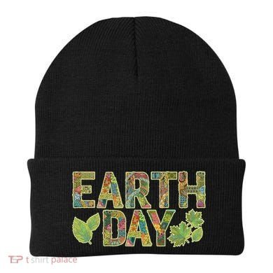 Decorative Pattern Letters Earth Day Beanie