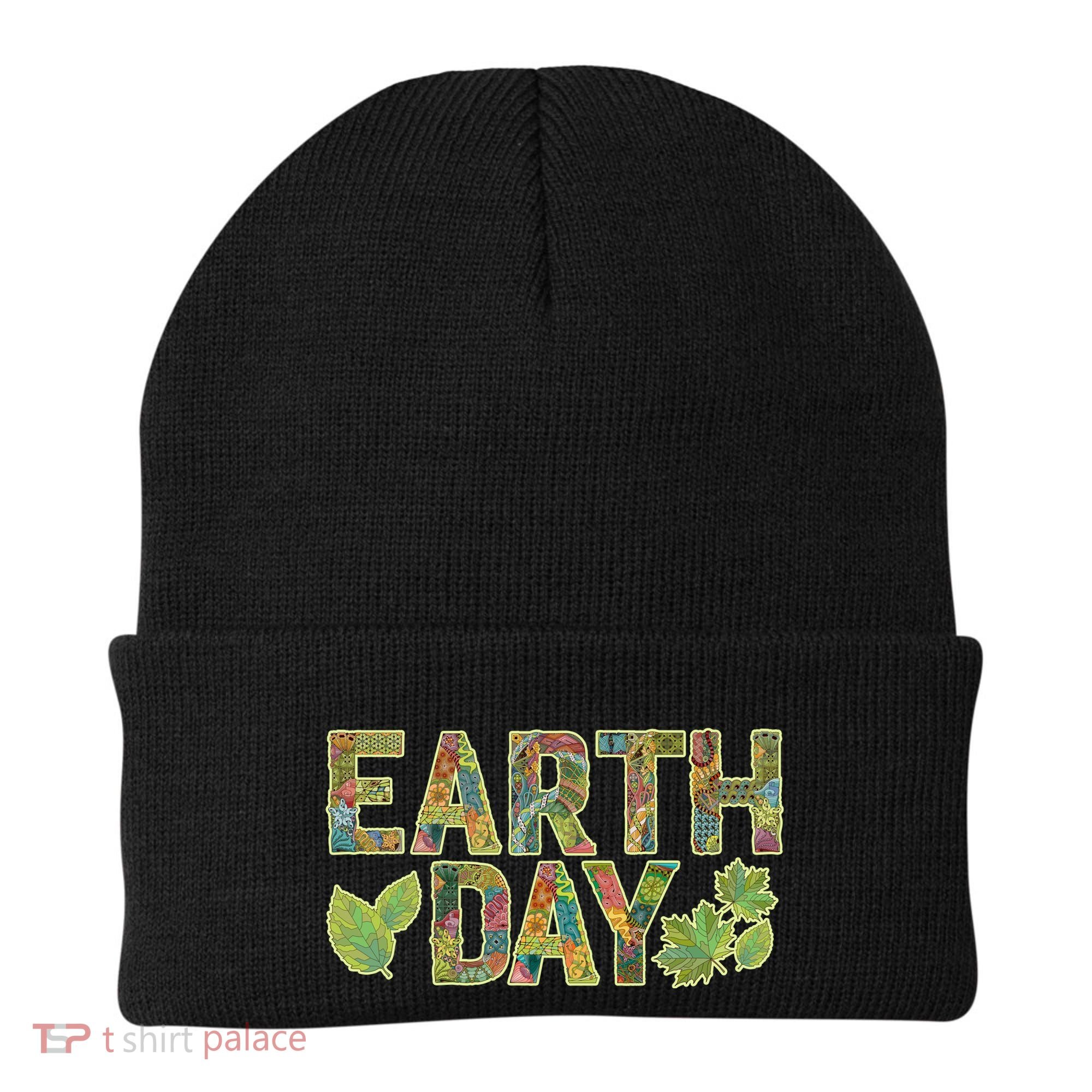 Decorative Pattern Letters Earth Day Beanie