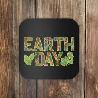 Decorative Pattern Letters Earth Day Coaster thumb 0