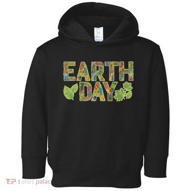 Decorative Pattern Letters Earth Day Toddler Hoodie