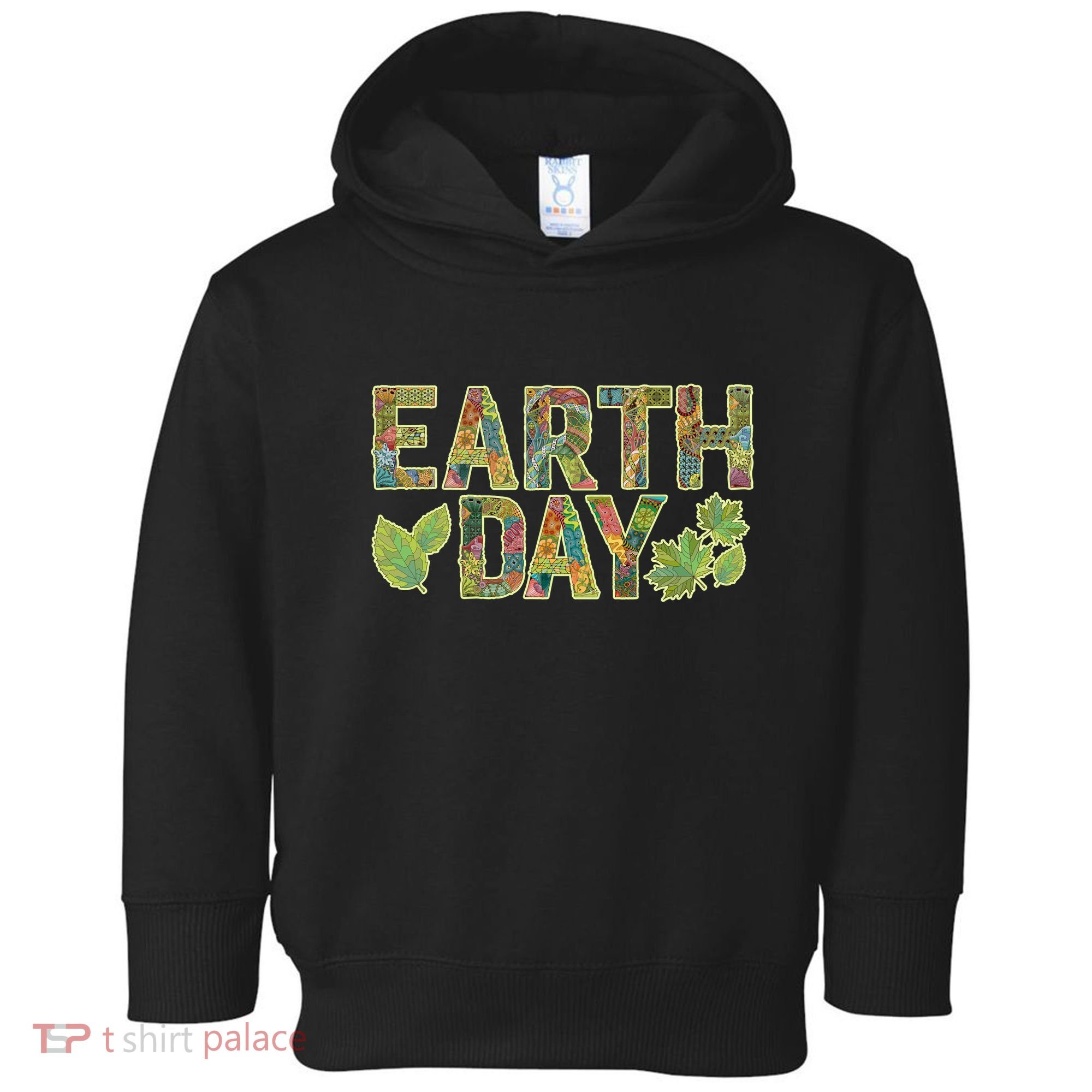 Decorative Pattern Letters Earth Day Toddler Hoodie