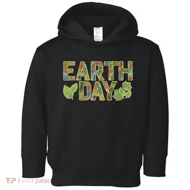 Decorative Pattern Letters Earth Day Toddler Hoodie