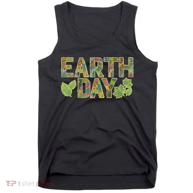 Decorative Pattern Letters Earth Day Tank Top